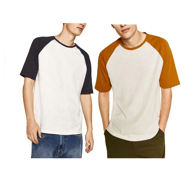 wholesale new design 100 cotton t shirt raglan short sleeve mens custom t shirt