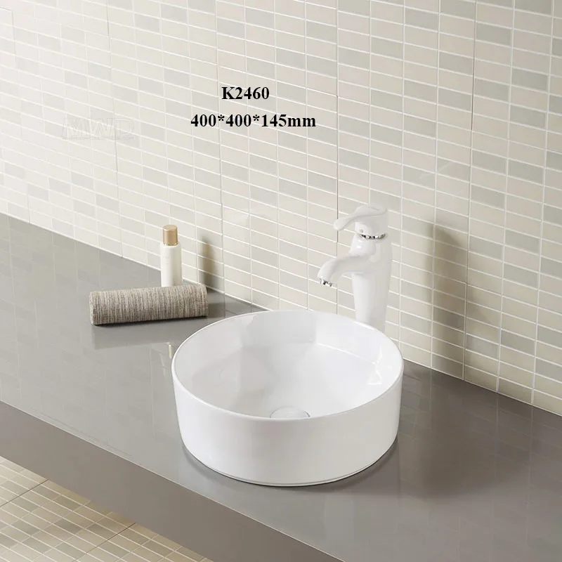 Modern elegant clear tempered glass vessel bathroom bowl art sink basin