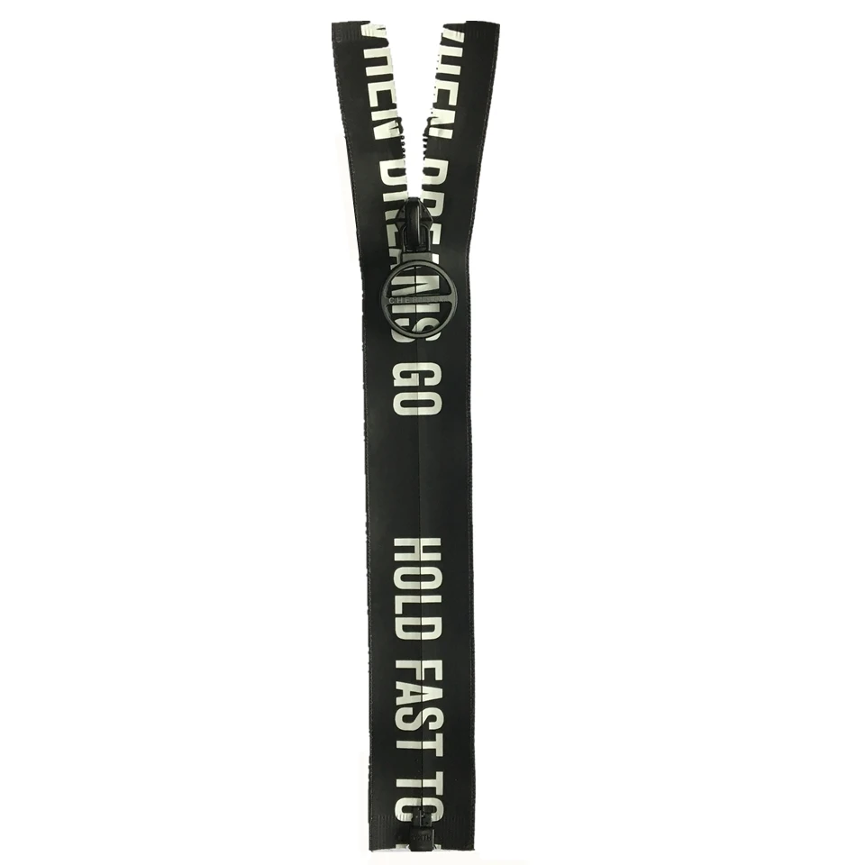 Wholesale Custom No.5 Quality Guarantee Open-end Waterproof Zipper Printing Tpu for Garments
