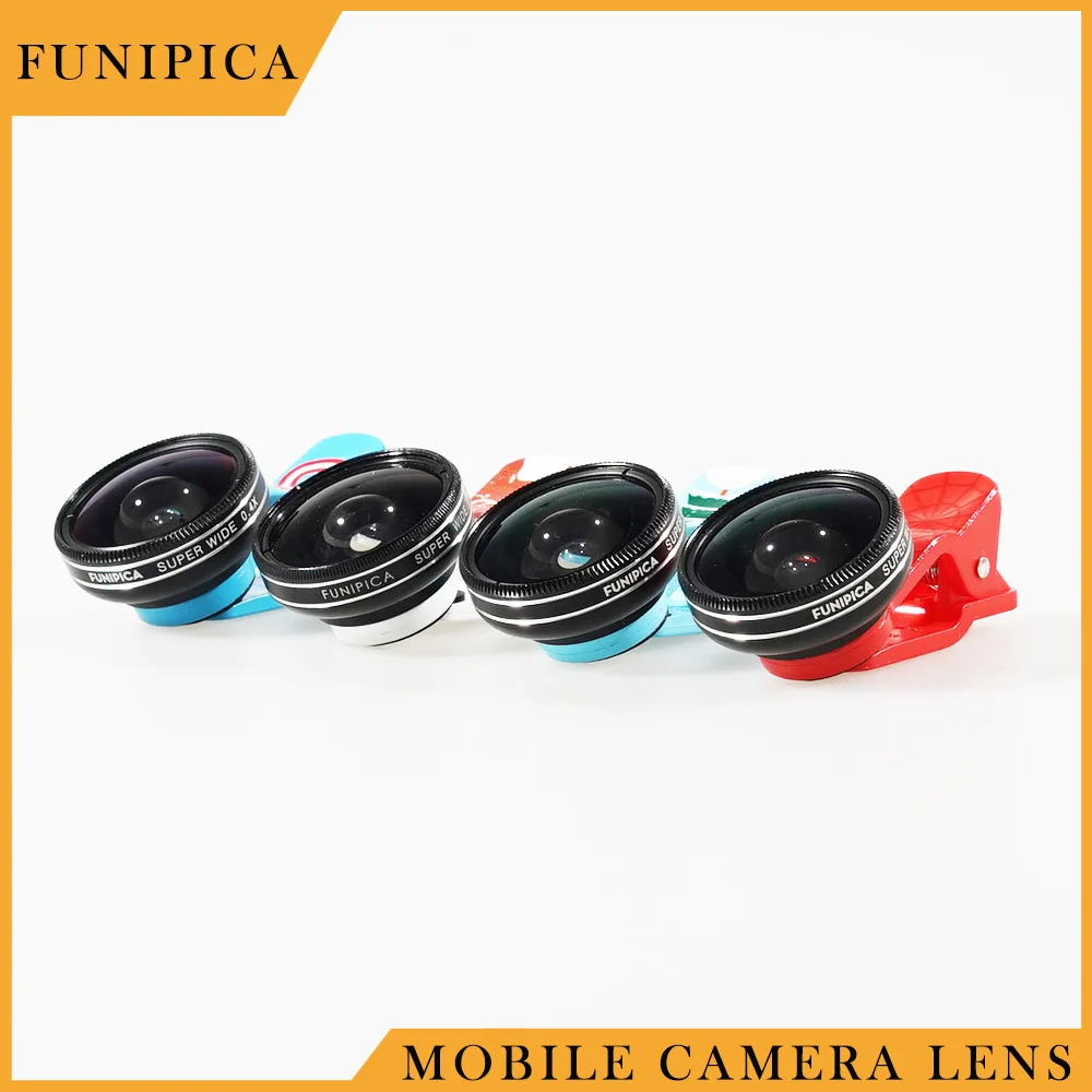 Смартфон фотографии Камера FUNIPICA оригинальный 0.4x Широкоугольный клип Объектив для
