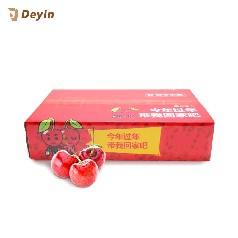 Customized Printed Cardboard Corrugated Carton Box For Fresh Fruits Box Packaging