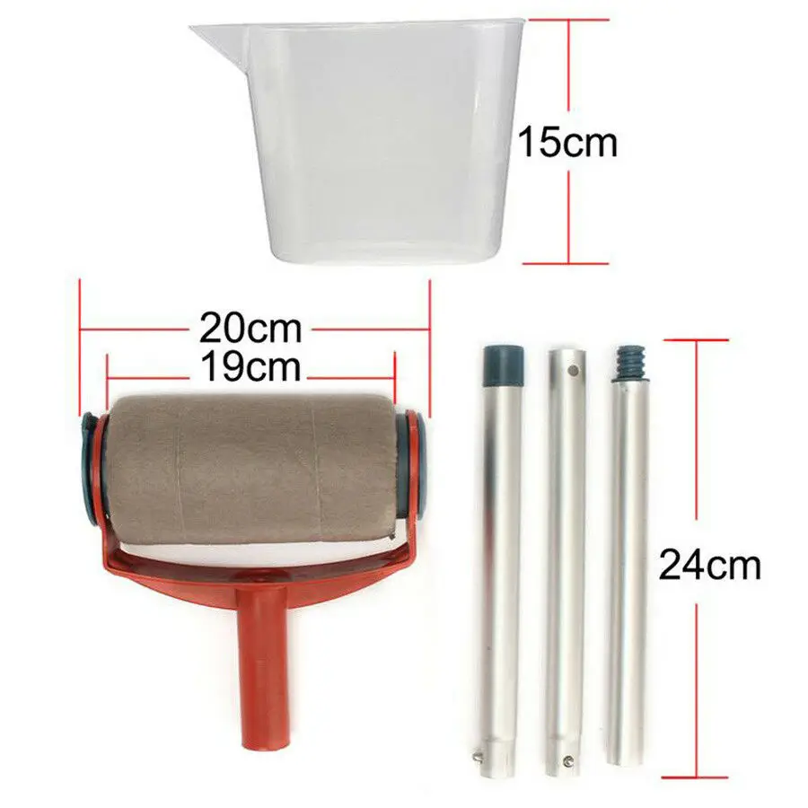 
Venustas Paint Roller Brush Kit 5/6 Pcs Paint Runner Pro Brush Flocked Edger Room Wall Printing for Home Office-Blue 