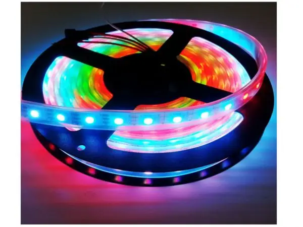 IP67 PVC tube black pcb white pcb 74leds 72leds sk6812 rgb ws2812b 5050 5m led strip with cheap plastic cover and channel