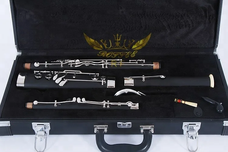 Roffee Children Nickel plated G tone ABS Ebony Powder Bassoon