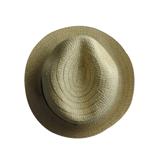 Wholesale Summer Straw Hat with Custom Woven Stripe