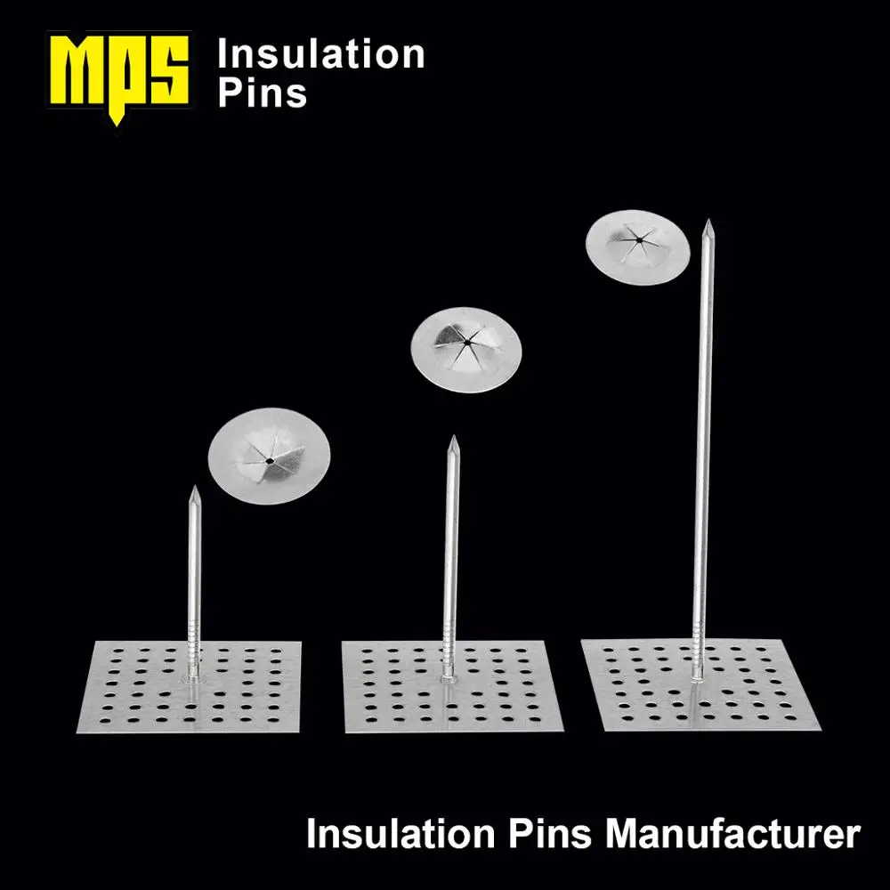 50mm Glasswool Fastener Aluminum Anti-corrosion Perforated Insulation Nails