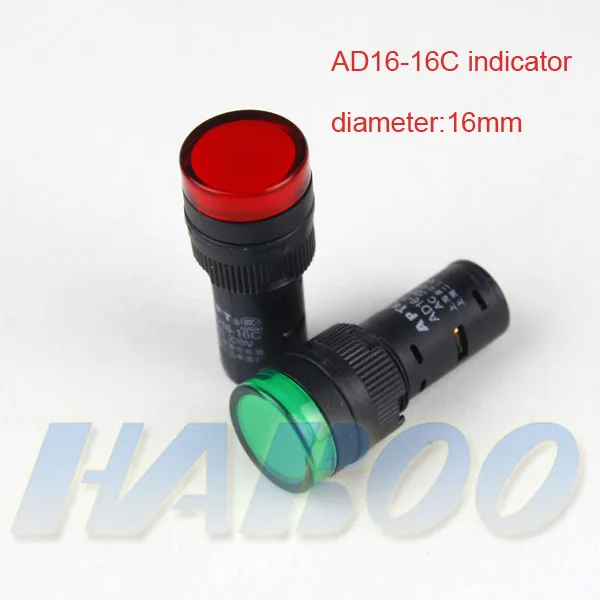 16 мм Индикатор светлый цвет кнопки лампа индикатора 220 В светодиодные панели загорается индикатор