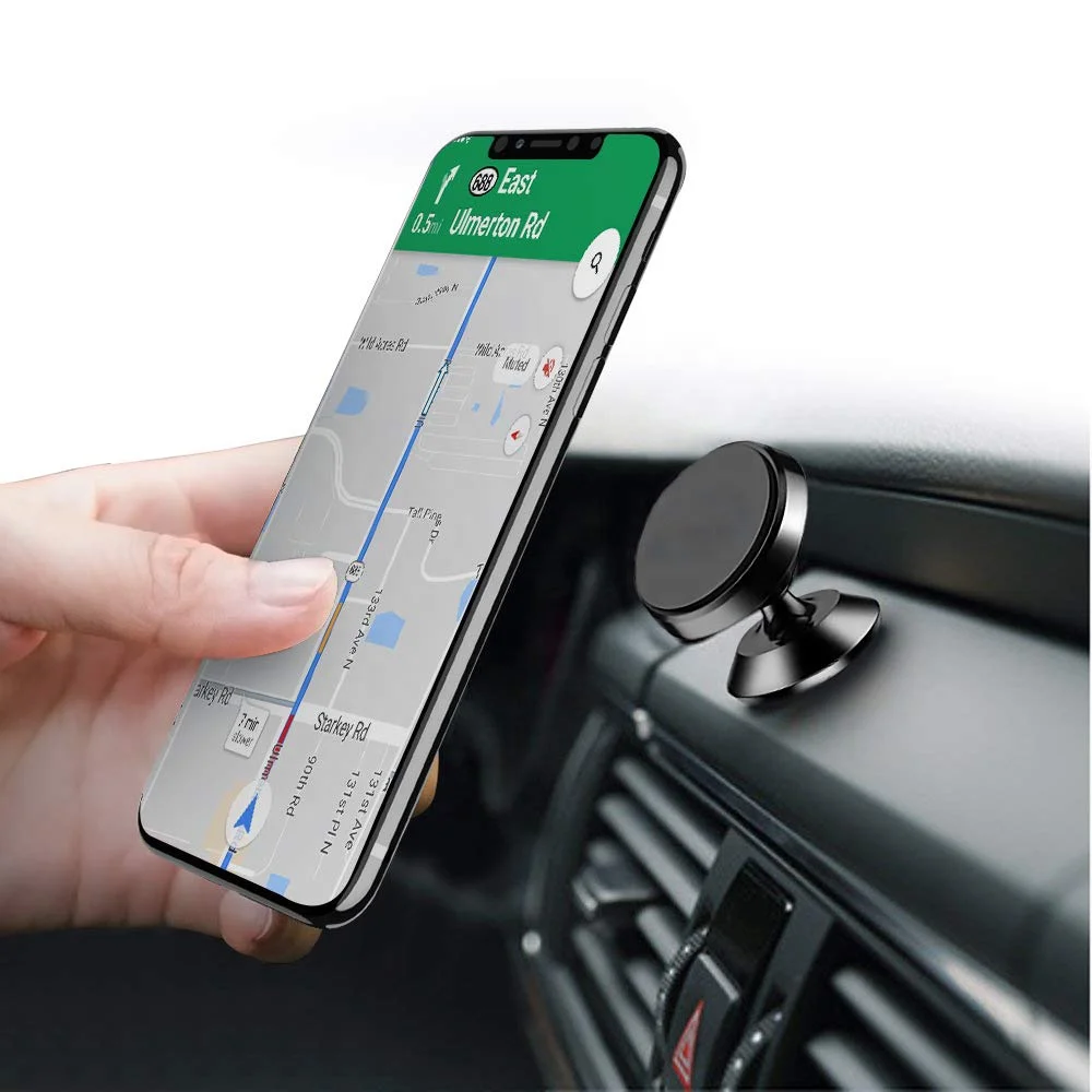 
Aluminum Alloy Universal 360 Degree Rotation Car Mount Magnetic Phone Holder For Smartphone 
