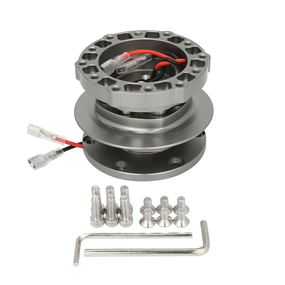 
New Racing Self Lock Steering Wheel Quick Release, Steering Wheel Hub Boss Kit 