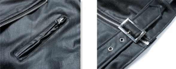 High quality Punk Men bicycle Motorcycle Leather Leather Jacket