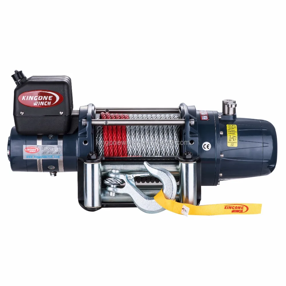 KINGONE 20000lbs heavy duty electric winch 12v offroad 4x4 winch with steel wire rope