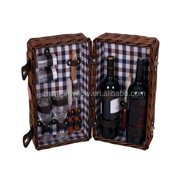 wholesale beatiful 4 persons wicker picnic BBQ basket