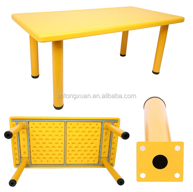 Kids Plastic Table with Removable Legs Plastic Rectangle Table