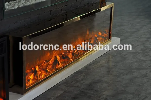 2000 mm golden luxury electric fireplace