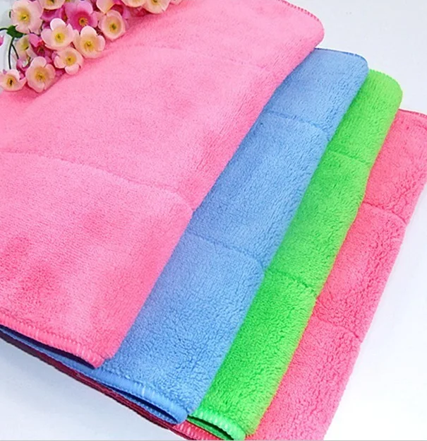 Professional Design Coral Fleece Hand Towel Microfiber Cleaning Towel For Kitchen Washcloth