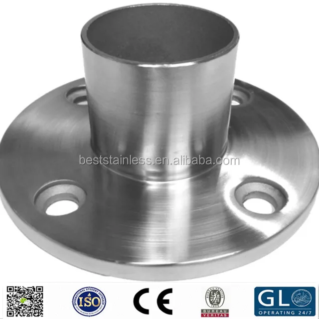 SUS 316L Round Tube Post Anchor / Top Hand Rail Wall Mount for Cable Railing Deck