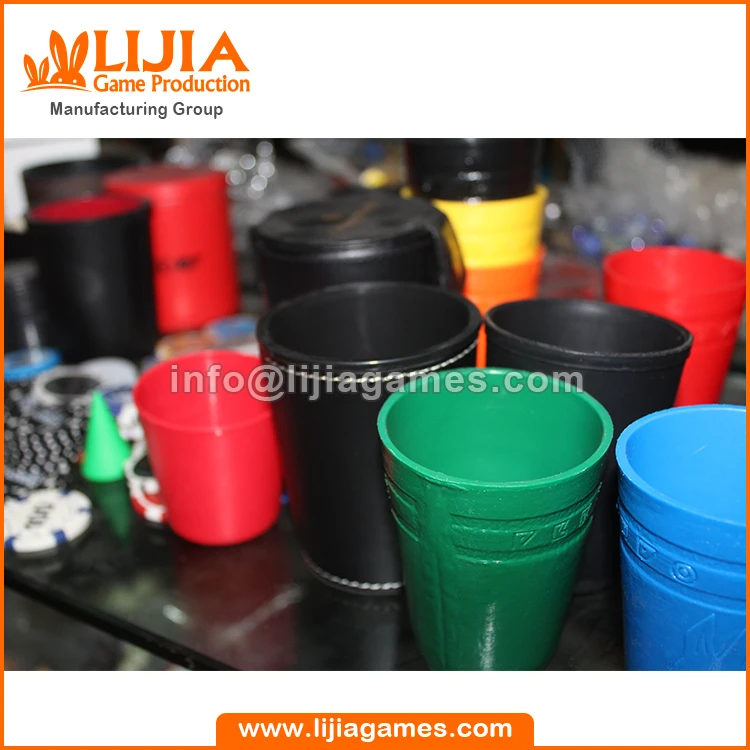 High Quality Leather / Plastic Dice cup series with Custom Logo