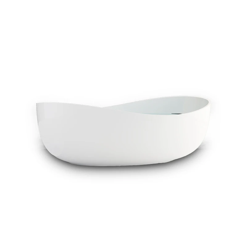 Boat Shape Design large huge zone for fat people freestanding solid surface adults acrylic resin bathtub bathroom bath stone tub
