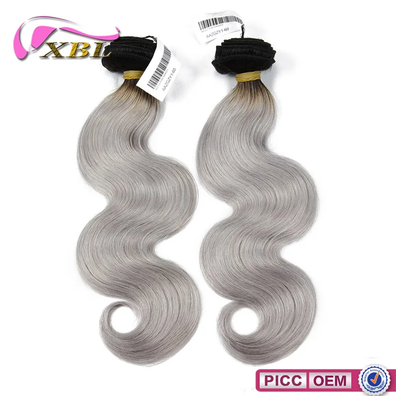 XBLFull девственные кутикулы не спутываются, 100% человеческие волосы Омбре, плетеные волосы