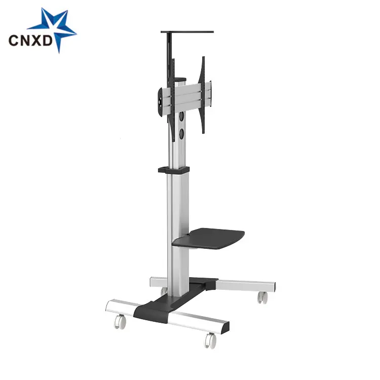 top quality mobile metal tv trolley floor stand cart