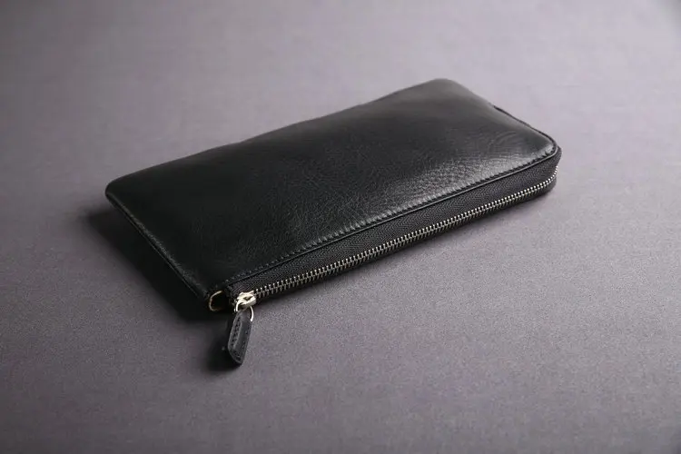 Personalized full grain genuine leather wallet goods from china