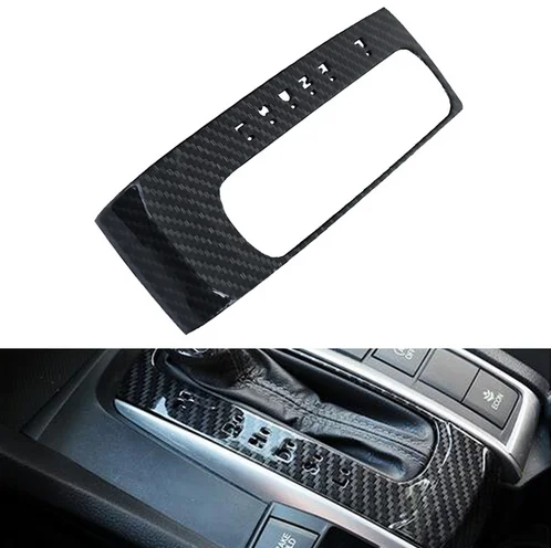 Carbon Fiber Look Gear Shift Trims For Honda Civic 2016-2018 10th Sedan Coupe Hatchback Dashboard Gearshift Lever Accessories