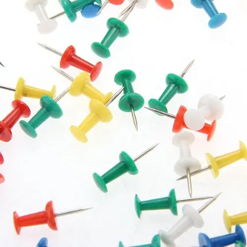 Factory Direct Sale Cork Push Pin Map Pin Wholesale Colorful Plastic Push Pins