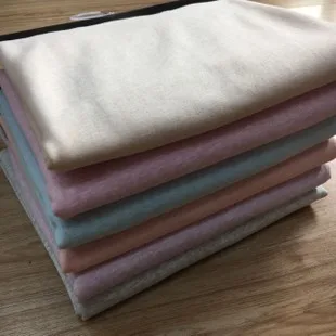 Fabric factory melange gray 40S organic cotton interlock fabric