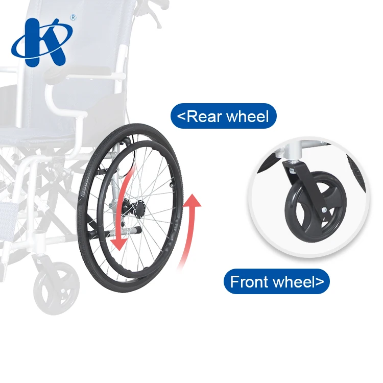 KY872LJ self propelled smaller wheelchairs for short people Light Weight small front wheel Aluminum Manual Wheelchair