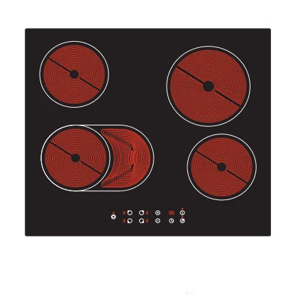 
4 cooker built-in ceramic hob with victroceramic glass 
