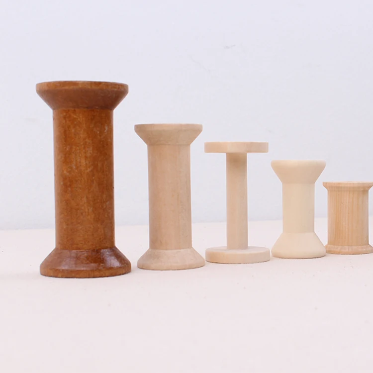 wooden bobbin custom small wooden bobbin natural mini wood bobbin