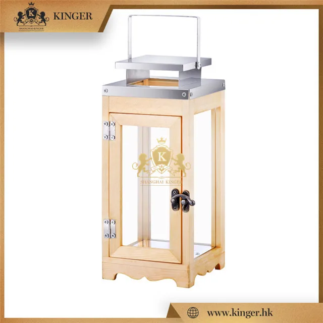 Elegant Wooden Candle Lantern Home Decoration Wood Eco-friendly Original for Wedding Outdoor Decoration & Lighting, Wedding