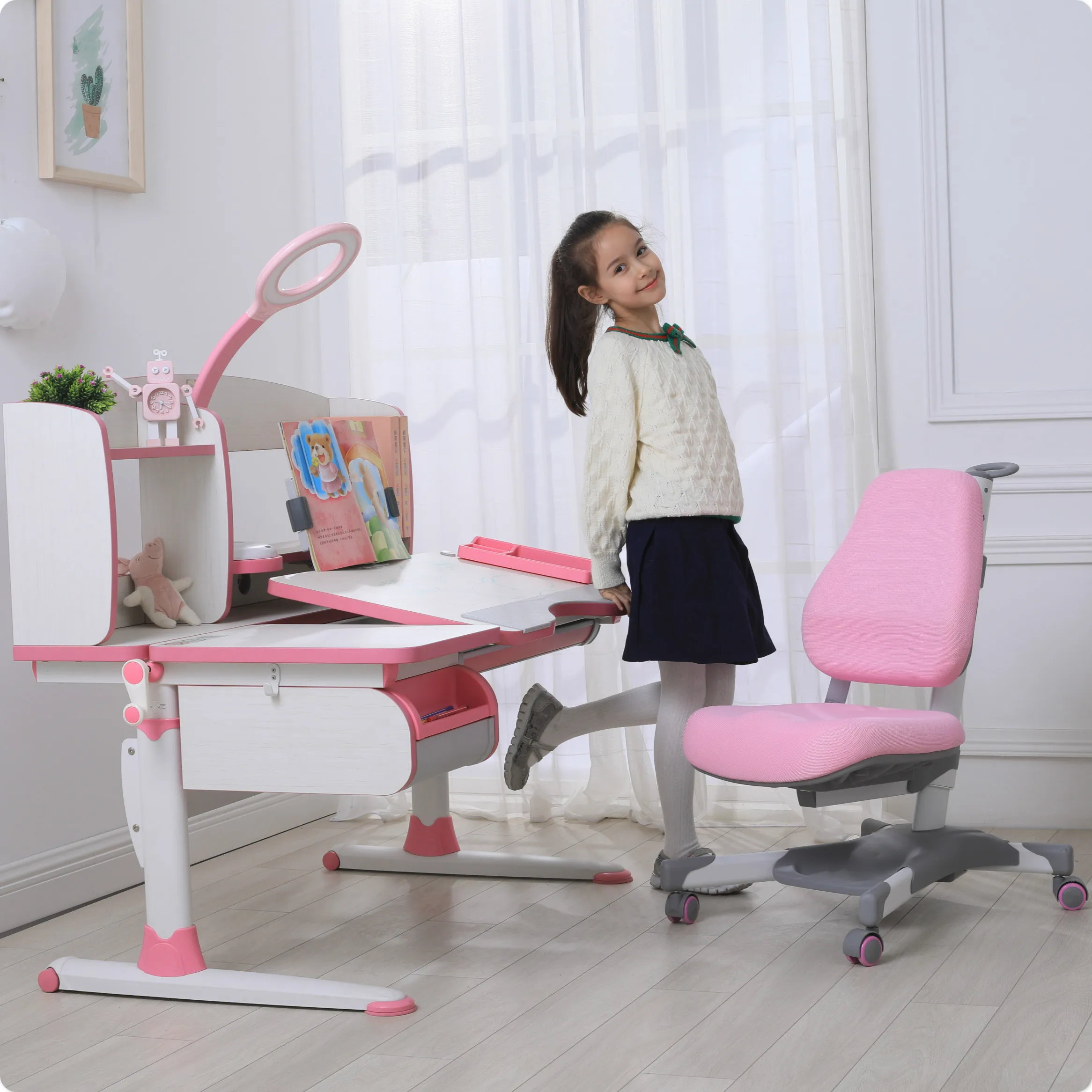 
Kidsrite Height Adjustable Ergonomic Kids Study Table Chair 