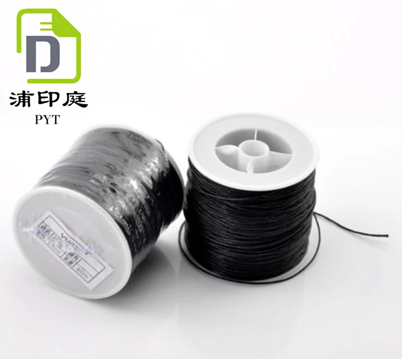 Black Premium Cotton Waxed Cord Thread String 3mm Diameter