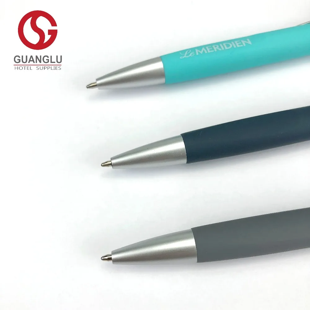 Promotional Hotel Rubber Plastic Ballpoint Pen