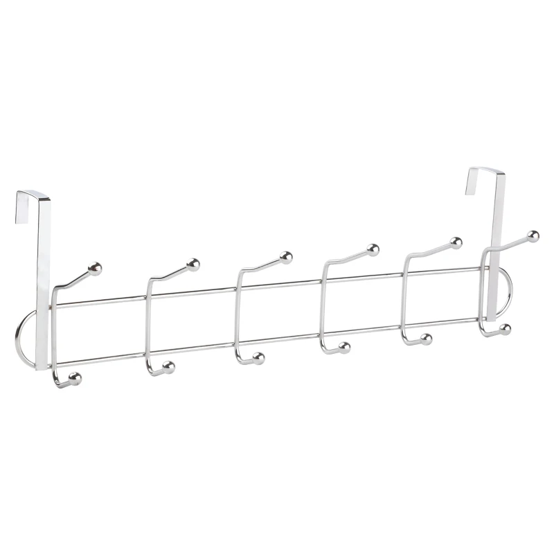 Heavy duty metal stainless steel coat hook over the door hooks with 12hooks