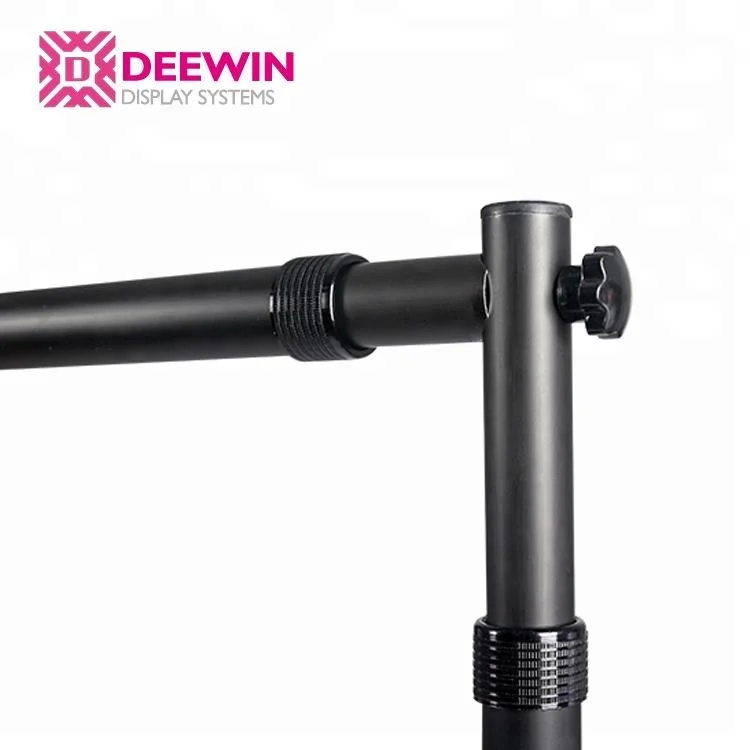 Adjustable aluminum telescopic banner stand for trade show exhibit