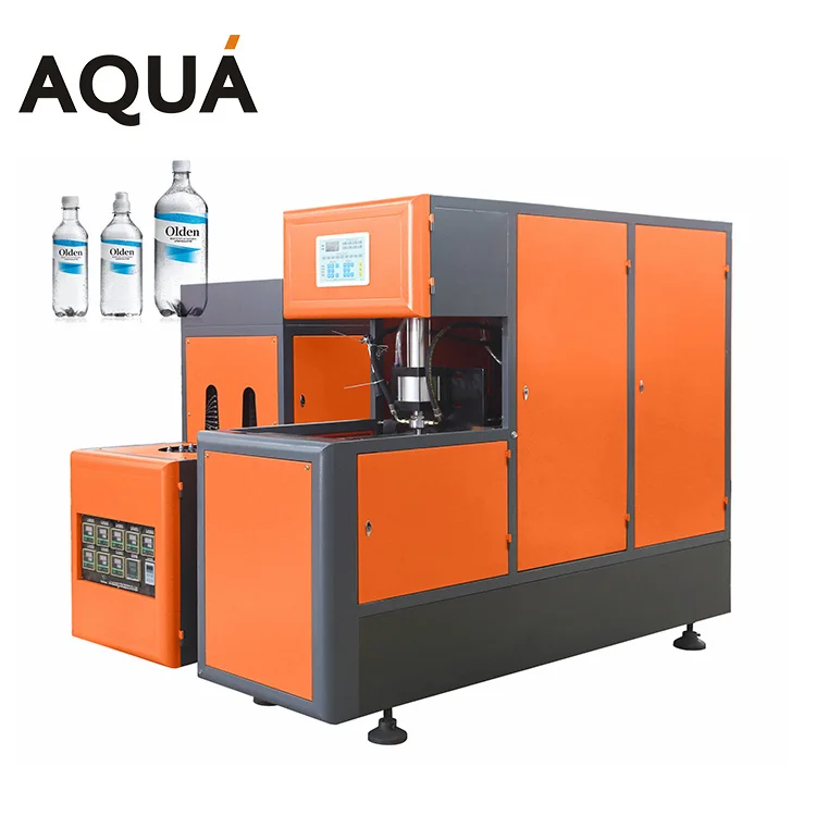 
Semi Automatic 4 Cavity 2600pcs Per Hour Water Bottle Making Machine / PET Blowing Machine /Blow Molding Machine 