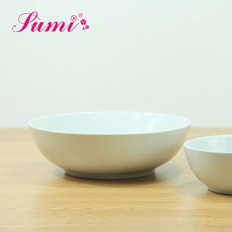 Wholesale ceramic white pasta bowl big salad bowl ceramic