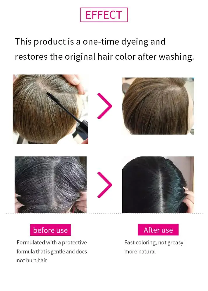 Root cover up hair color dye instantly cover grey hair root color