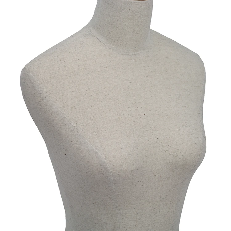 Adjustable female mannequin torso dress form