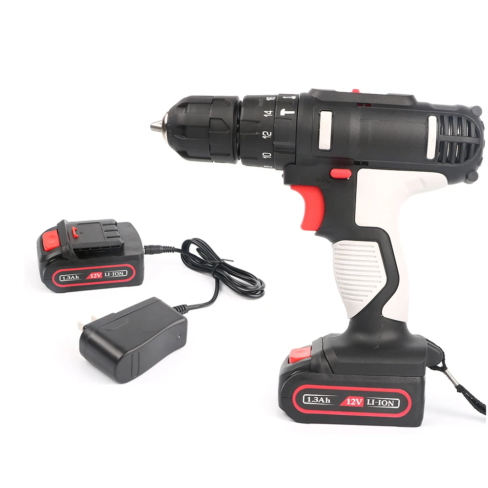 12v wireless mini electric battery charger cordless drill 10mm electric drill