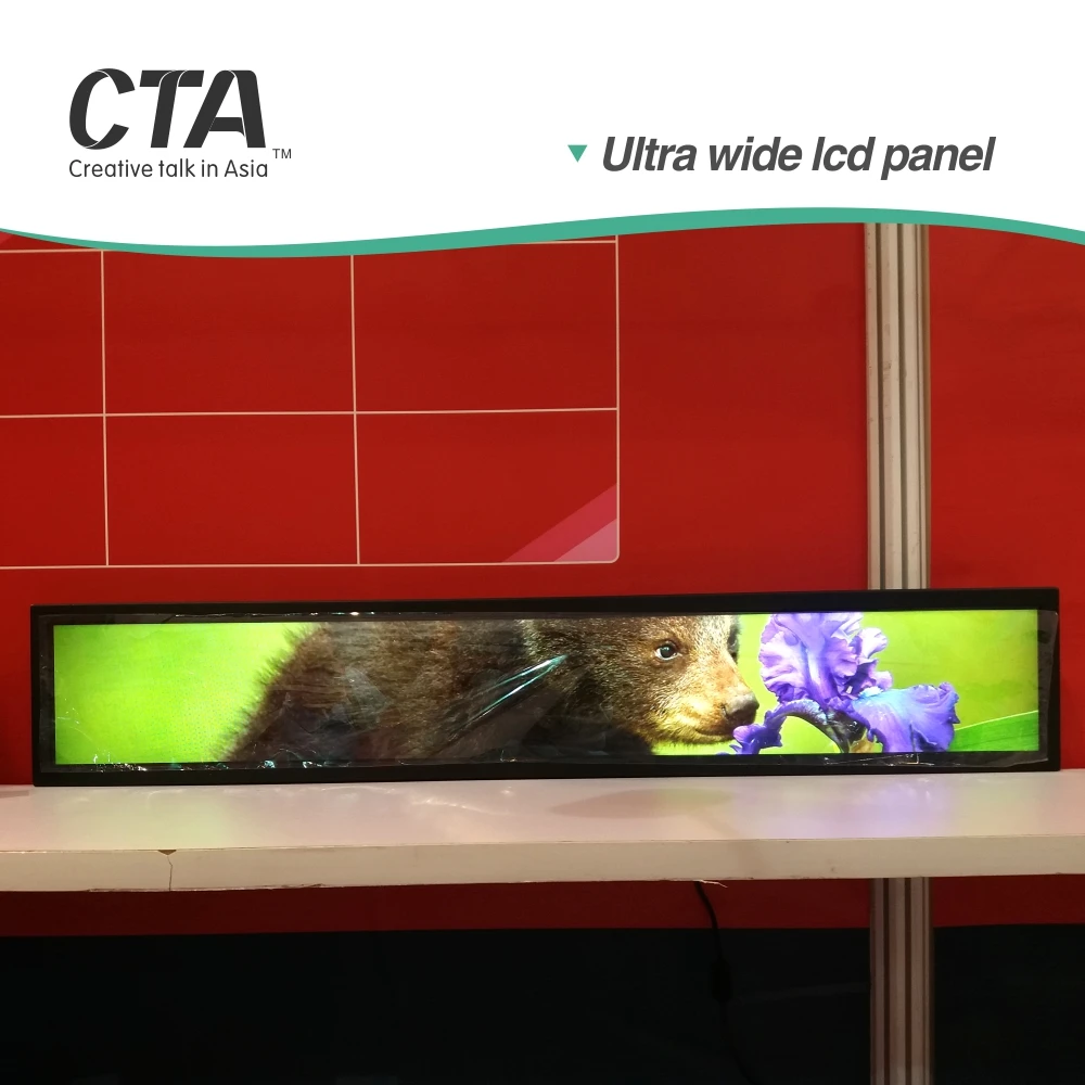 Ultra-wide 2k 4k lcd monitor display for bus advertising