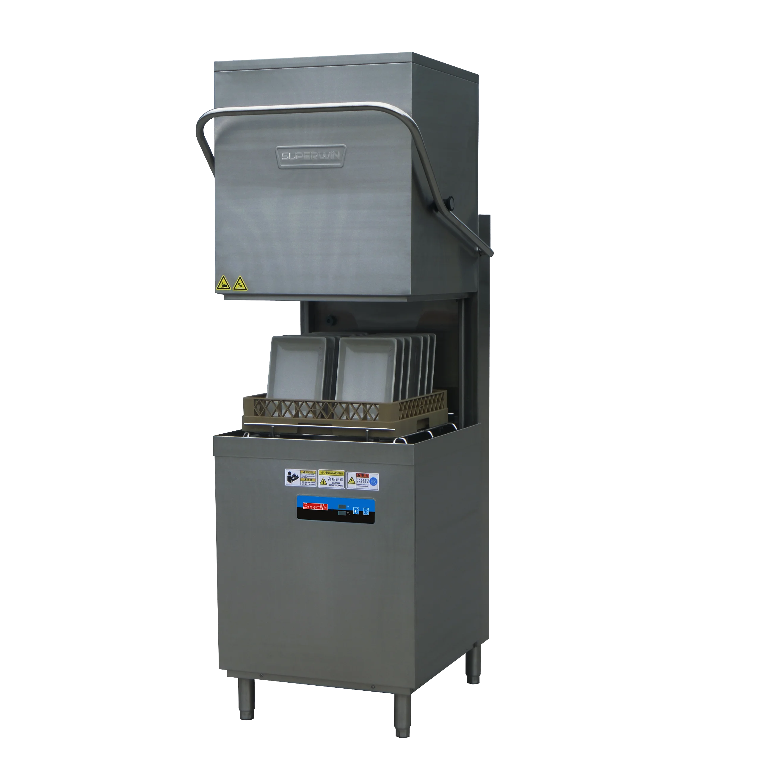 SUS304 Dishwasher Hood Type Hotel Restaurant Commercial Dish Washer