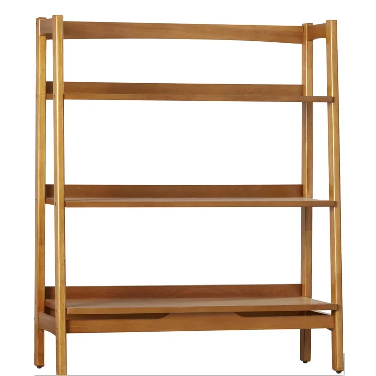 Free Standing Simple 3 Tier Bookshelf  Industrial Flat Pack Bookcase