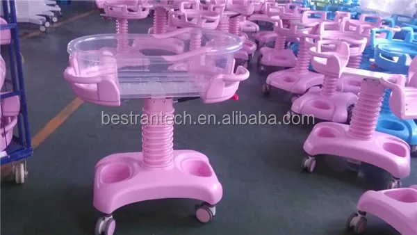 BT-AB101 Height Adjustable Baby Bassinet Cart Mobile Medical Infant Cot Crib Hospital ABS Plastic with Plastic Hospital Bed