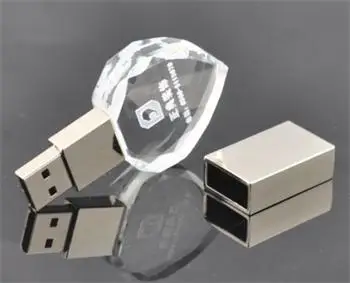 Самое новое прибытие 3D дизайн ЛОГОТИПА и Гравировки кристалл usb flash drive