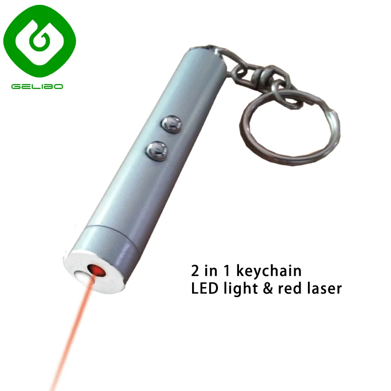 Hot sale 2 in 1 LED Flashlight keychain with Laser Pointer