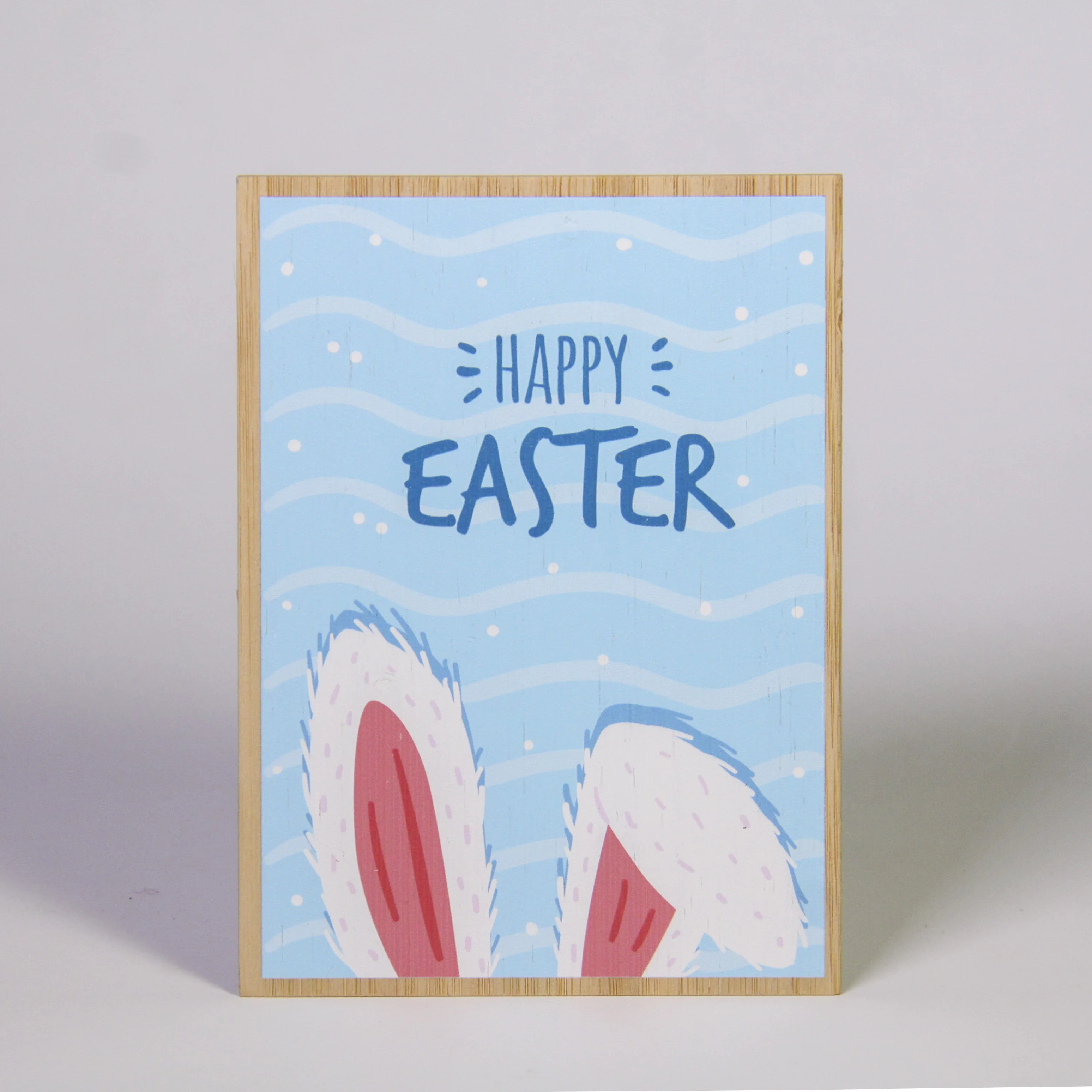 low MOQ wood bamboo Christmas card