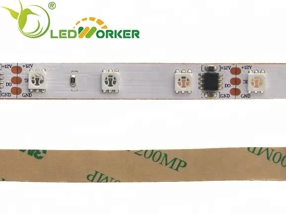 ws2811 ws2811b 5v 2v individually adressable 64leds 12mm 5050 rgb led strip
